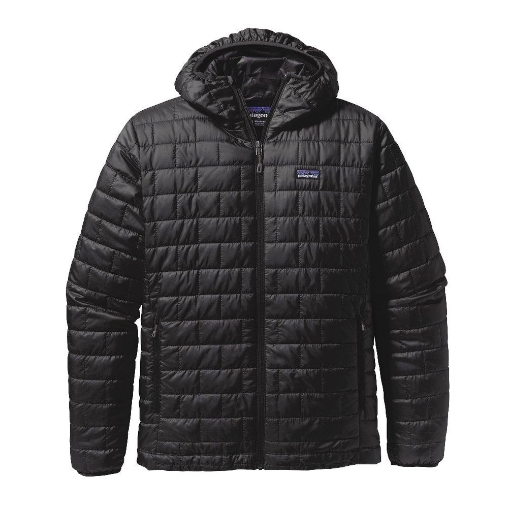 Patagonia Nano Puff Hooded Insulated Zip Puffy Jacket Black - Men's Small